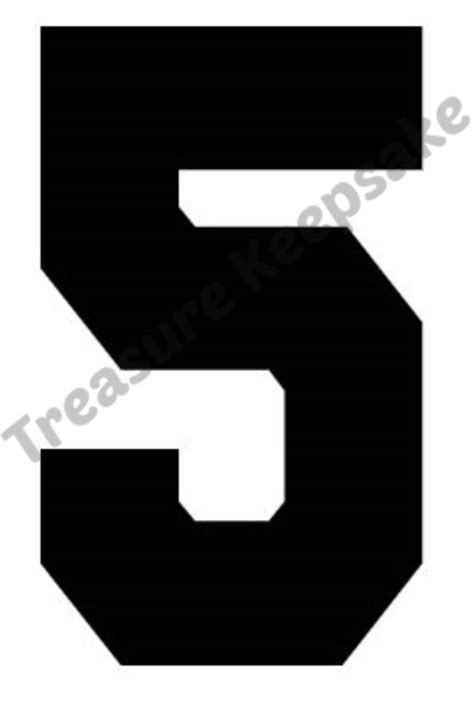 Free 5ft Number Template