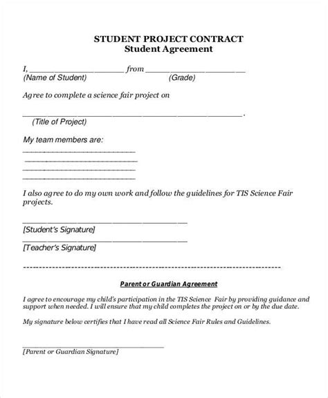 Free 6 Project Contract Samples Templates In Pdf Ms Word Excel Google Docs Pages