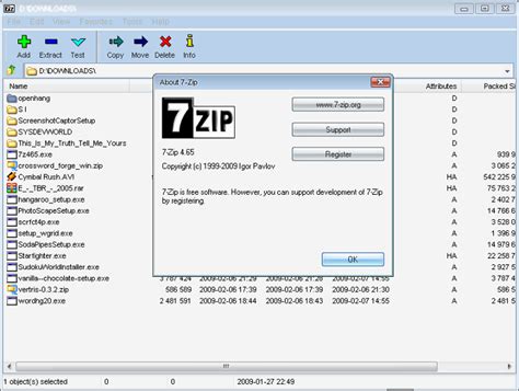Free 7-Zip software