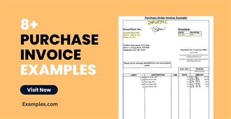 Free 8 Purchase Invoice Examples Samples In Pdf Google Docs Pages Word Examples