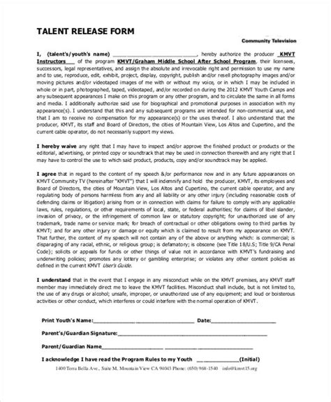 Free 8 Sample Print Release Forms In Ms Word Pdf