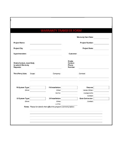 Free 8 Warranty Forms In Pdf Ms Word Excel