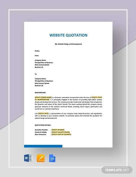 Free 8 Website Quotations In Ms Word Pages Google Docs