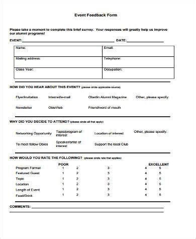 Free 9 Sample Event Survey Forms In Pdf Excel Ms Word