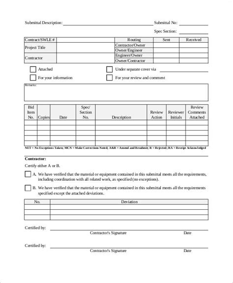 Free 9 Sample Transmittal Forms In Pdf