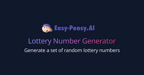 Free AI Lottery Number Generator EasyPeasy.AI