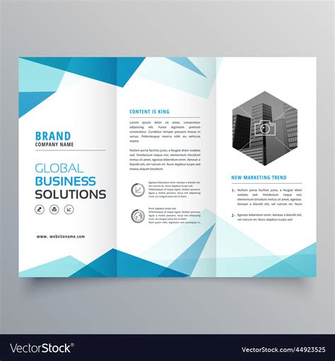 Free Abstract Blue Brochure Design