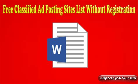 Free Ad Posting Sites List Without Registration [2024] - All Info …