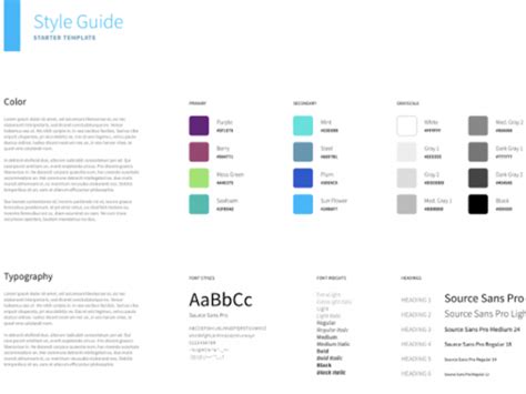Free Adobe XD Style Guide Template PSDDD.co