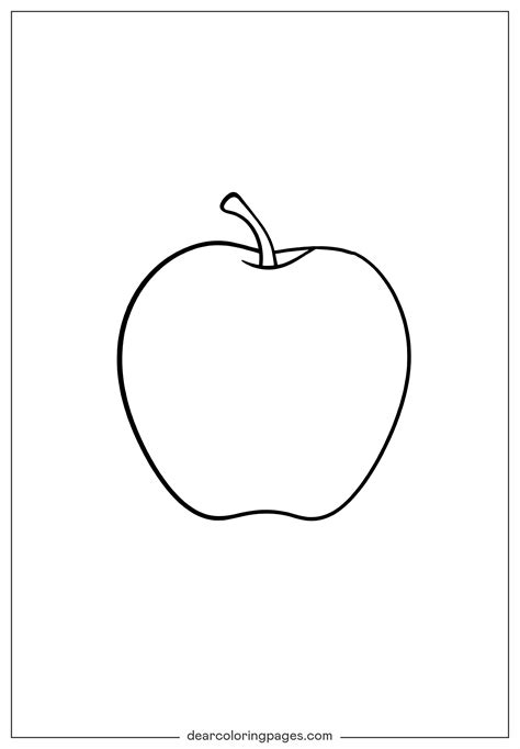 Free Apple Coloring Shee