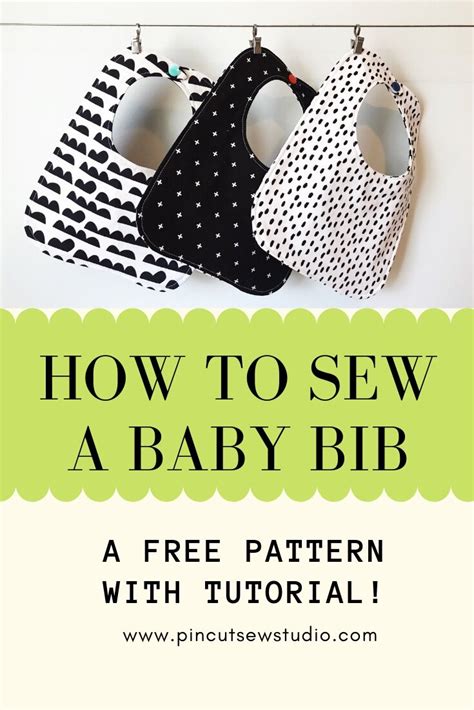 Free Baby Bib Pattern And Beginner Friendly Tutorial Pin Cut Sew Studio