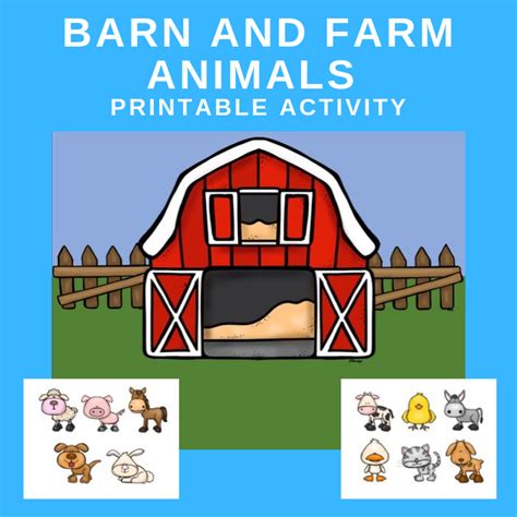 Free Barn And Farm Animals Printable Activity