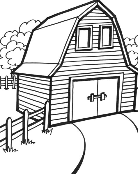 Free Barn Template And Color Sheet