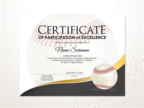Free Baseball Certificate Templates