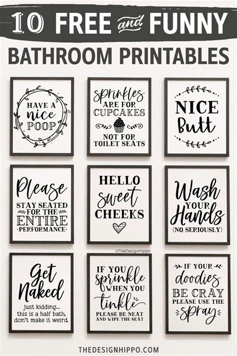 Free Bathroom Art Printables