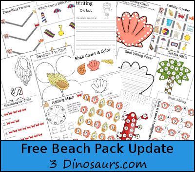 Free Beach Pack Update Tot, Preschool, PreK, Kindergarten & First …