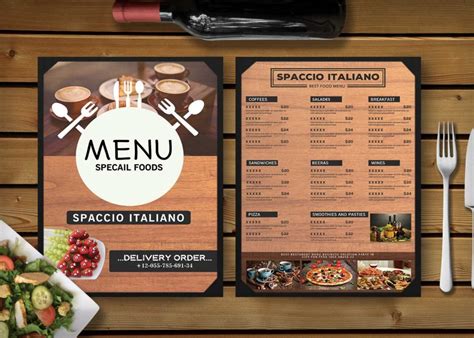Free Beautiful PSD Menu Template Free PSD Mockup Menu template