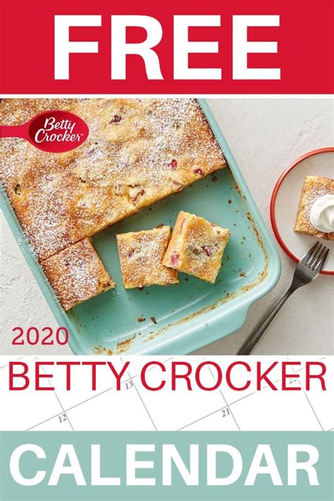 Free Betty Crocker Calendar 2024
