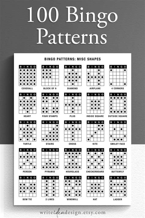Free Bingo Patterns Printable Free Printable