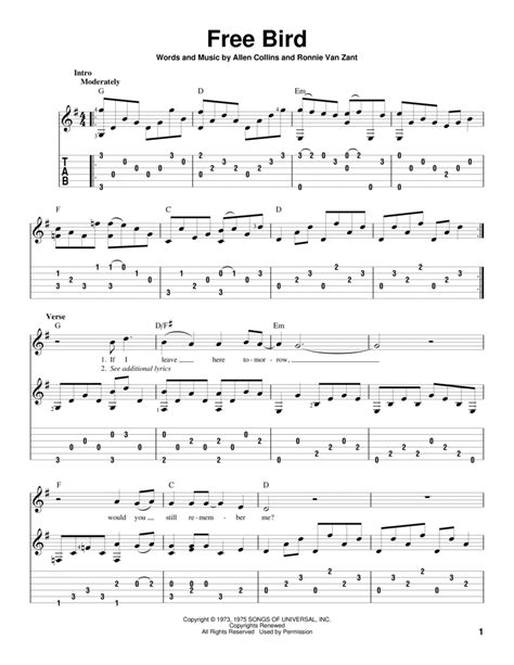 Free Bird - Sheet Music Plus