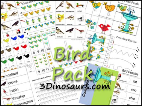 Free Bird Pack 3 Dinosaurs