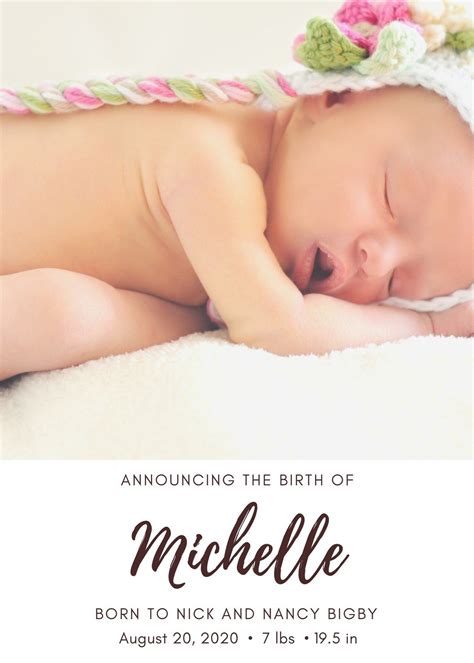 Free Birth Announcements Templates