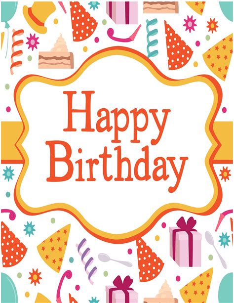 Free Birthday Card Templates Printable