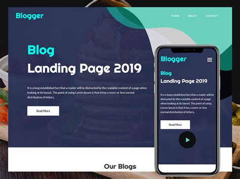 Free Blogger Landing Page Template Templates2 Resume Examples