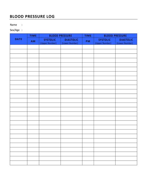 Free Blood Pressure Tracker Template for Excel - Free Office Templates