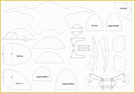 Free Blueprint Files for Prop Making Costume armour, Foam armor, Eva foam armor