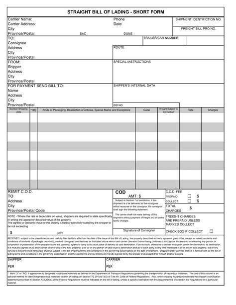 Free Bol Template Excel