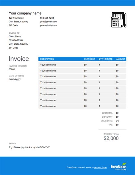 Free Bookkeeping Invoice Template Pdf Word Excel