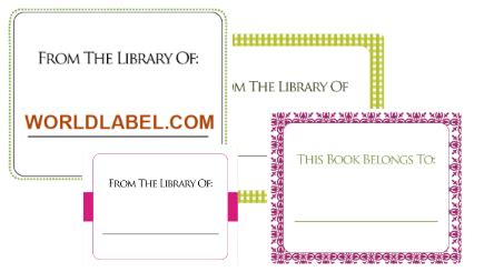 Free Bookplate Label Template Free Printable Labels Templates Label Design Worldlabel Blog