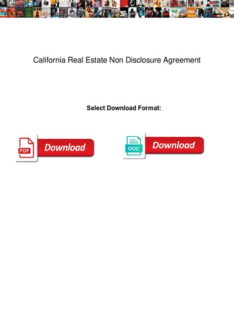 Free California Non Disclosure Agreement Templates Pdf Docx Formswift