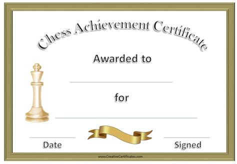 Free Chess Awards and Certificates Customize Online