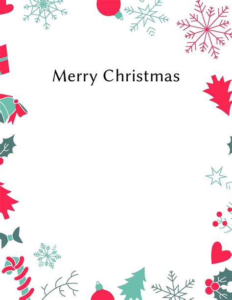 Free Christmas Letter Template Word