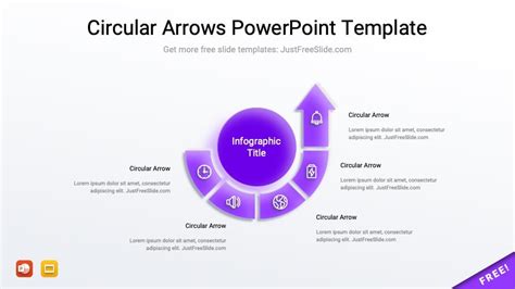 Free Circular Arrows PowerPoint Template Just Free Slide