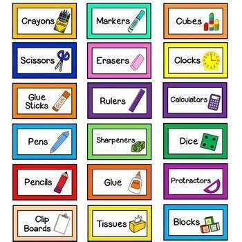 Free Classroom Labels Teaching Resources TPT