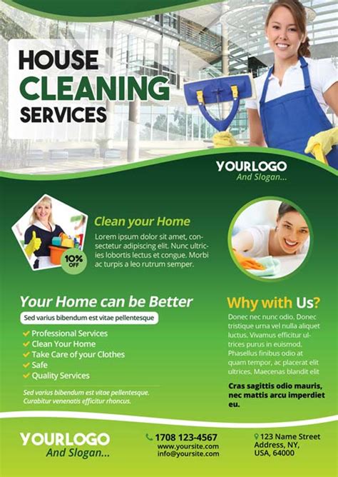 Free Cleaning Service Flyer Template in PSD PSDFlyer