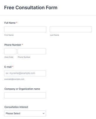 Free Client Consultation Form Template JotForm