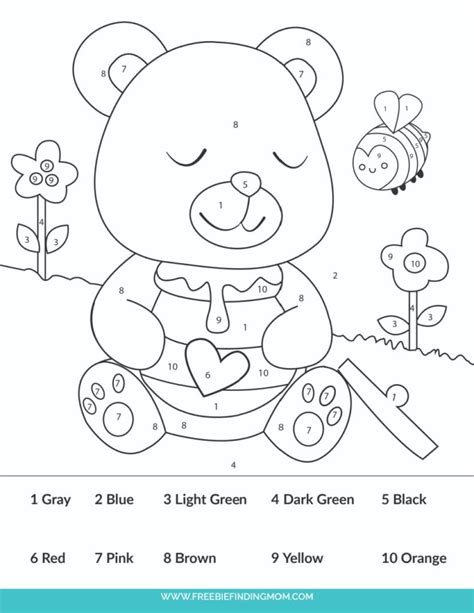 Free Color by Numbers Worksheets and Printables