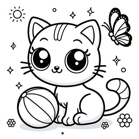 Free Coloring Cat Pages