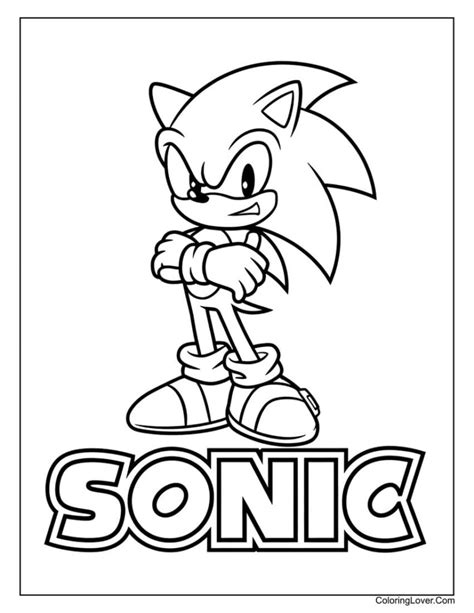 Free Coloring Page Sonic