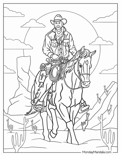Free Coloring Pages Cowboy