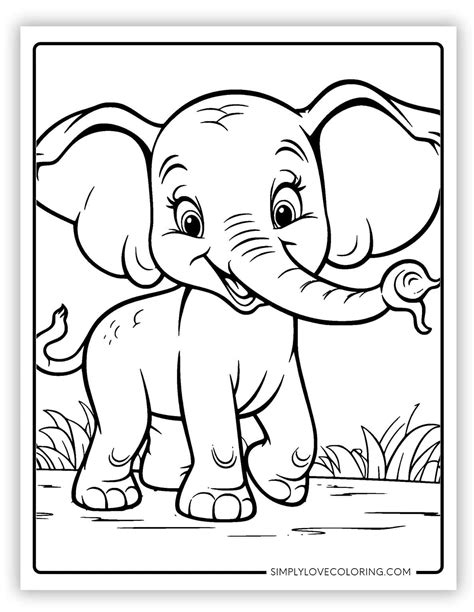 Free Coloring Pages Elephan