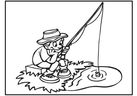 Free Coloring Pages Fishing, Download Free Coloring Pages Fishing png