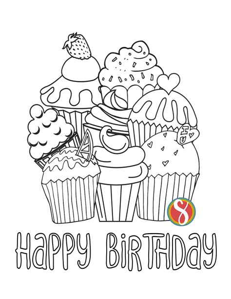 Free Coloring Pages For Birthdays Coloring Home