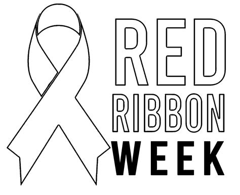 Free Coloring Pages For Red Ribbon Week