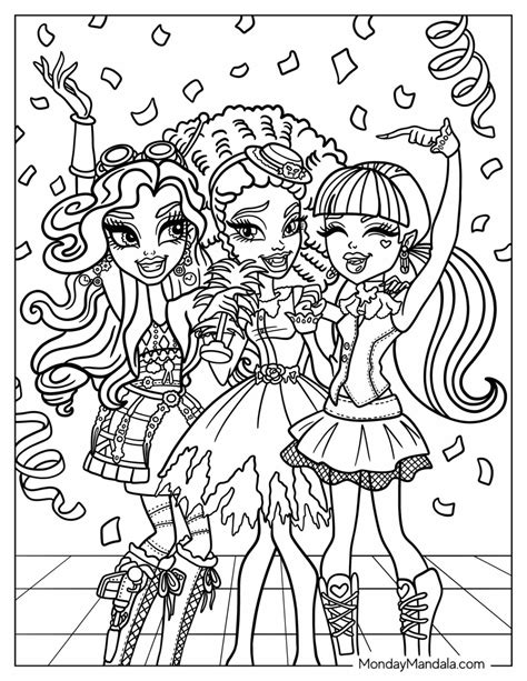 Free Coloring Pages Monster Hig
