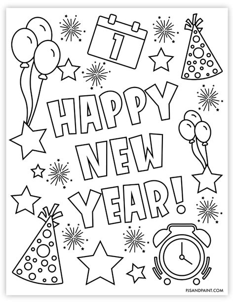 Free Coloring Pages New Years